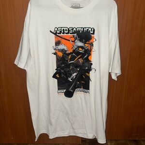 DGK Afro Samurai White Men's Cotton Crew Neck Short Sleeve Graphic T-Shirt XL